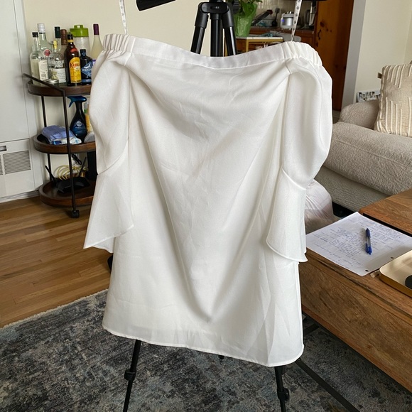 NWT Missguided Ruffle Sleeve Bardot Mini Shift Dress! - Picture 2 of 3